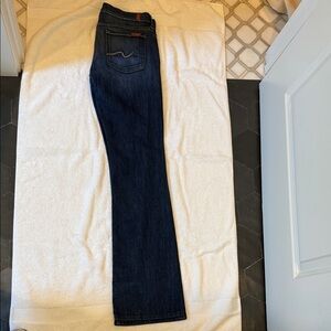7 For All Mankind Dark Blue Bootcut Jeans
